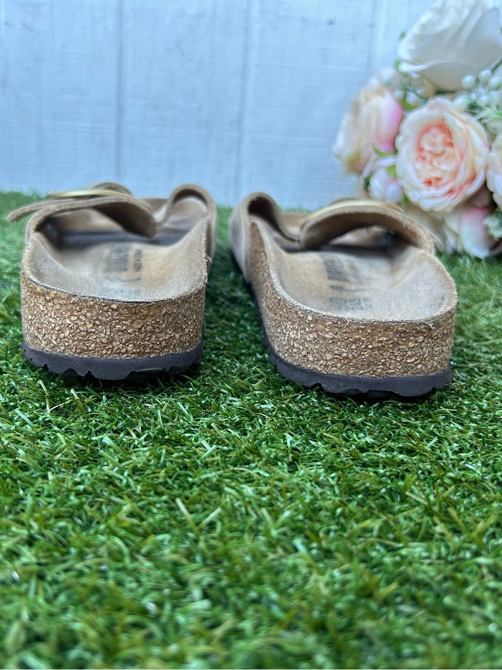 Birkenstock🍂Madrid BIG buckle leather sandals sandcastle size 38US 7-7.5 - Picture 8 of 16
